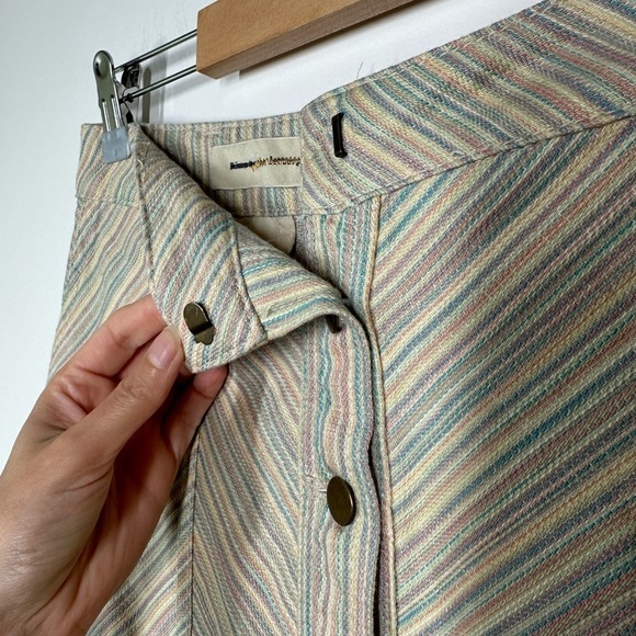 ANTHROPOLOGIE Pilcro & the Letterpress Pastel Candy Stripe Chino Skirt Size 4 - Picture 4 of 8